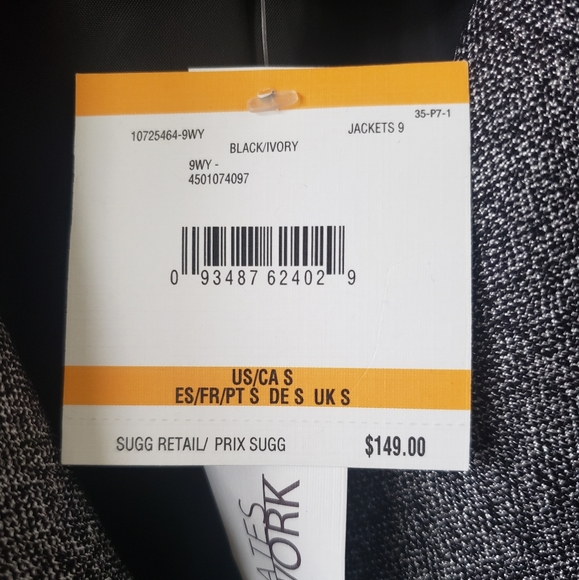 HP NWT Ann Klein Separates that Work Zip Up Blazer - Picture 4 of 8